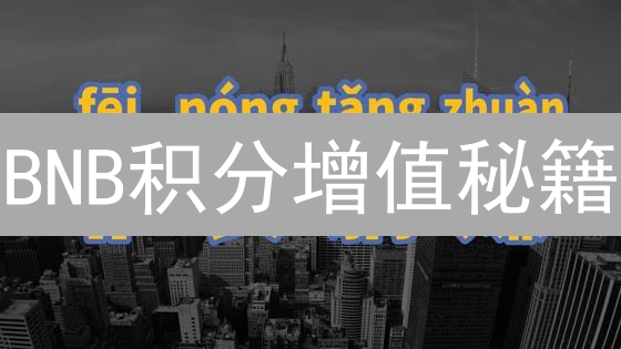 BNB积分增值秘籍：如何玩转币安生态？