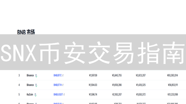 SNX币安交易指南：掌握Synthetix投资策略与风险！
